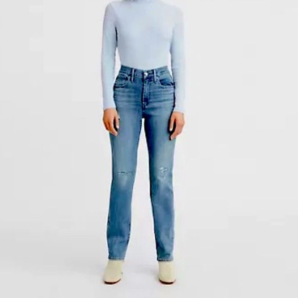 Levi's Denim - Levi’s 724 High Rise Straight Medium Wash 30x32 Long Stretch Jeans